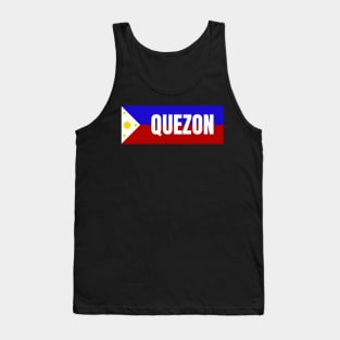 Quezon City in Philippines Flag Tank Top